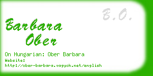 barbara ober business card